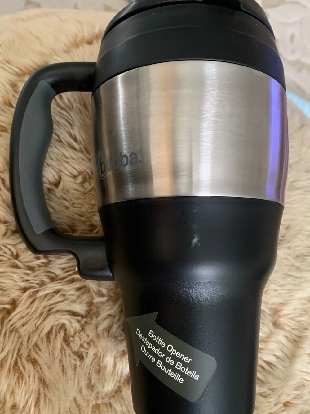 Stainless Steel Insulated Travel Mug - Black/Silver
